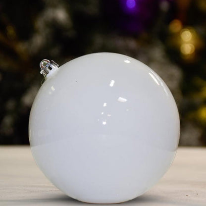 White Shiny Ball - 100MM - Ornament