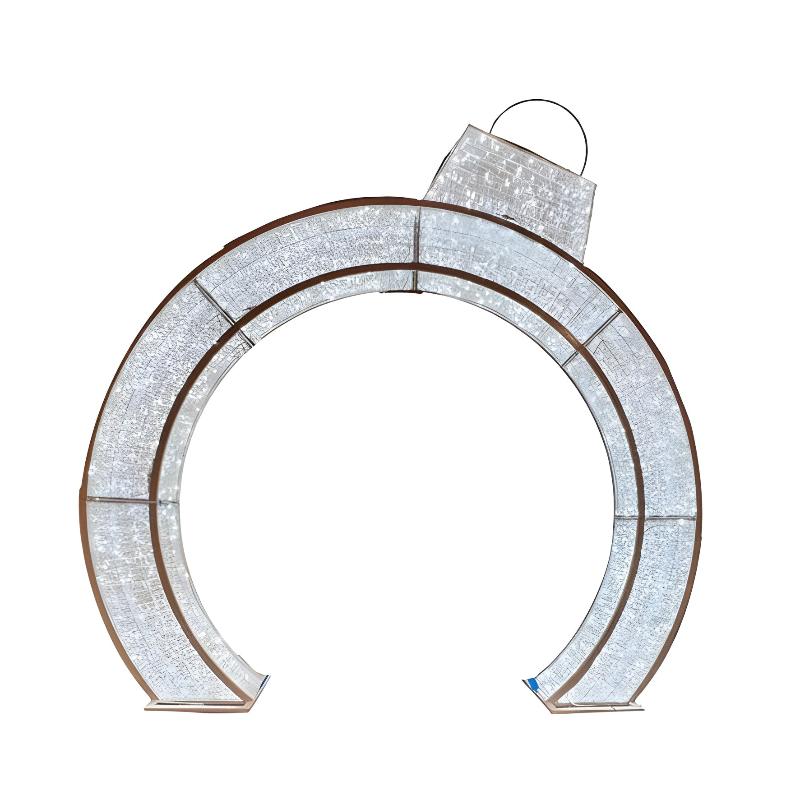 12FT Pure White Walkthrough Ornament Arch - Display