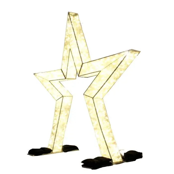 12FT Warm White Walkthrough Illuminated 3-D Star - Display