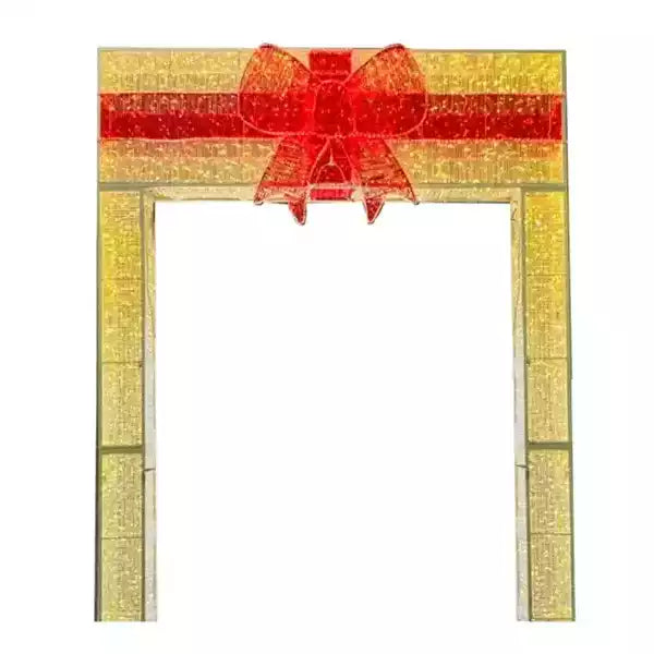 14FT-Gold-Gift-Box-Walkthrough-Arch-for-Holiday-Magic-1