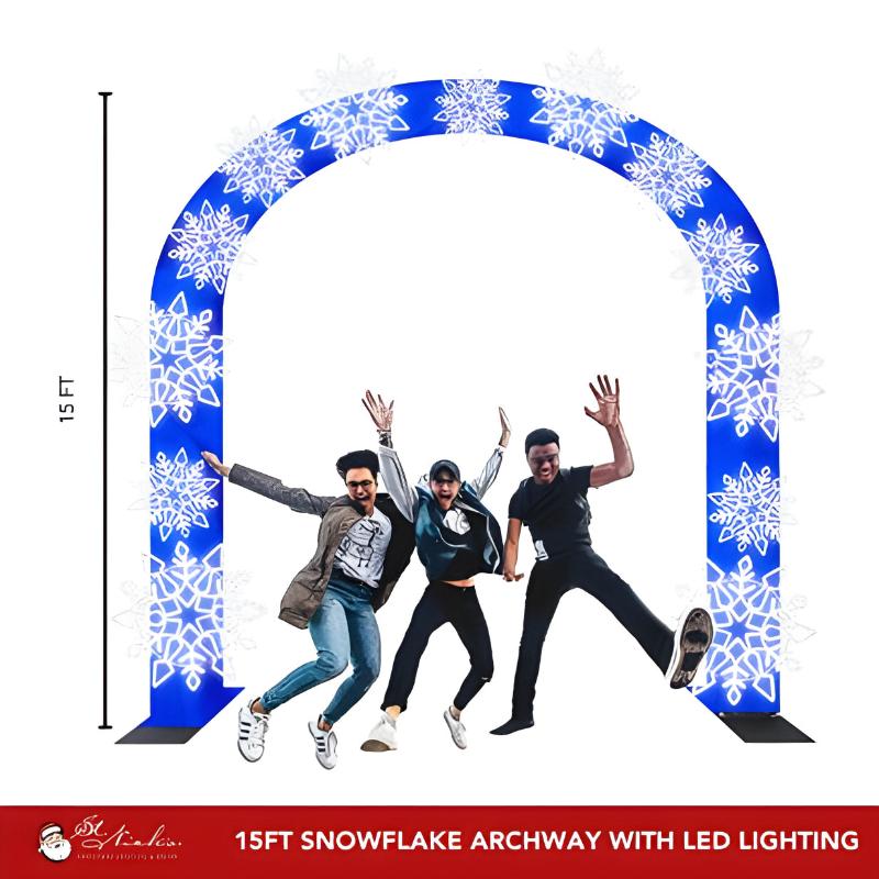 Snowflake Archway with- 15FT - Walkthrough Display