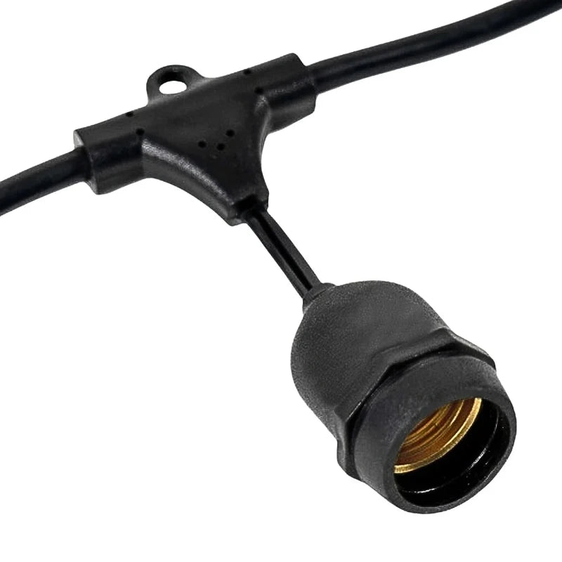 250FT-E26-Tivoli-Light-Stringer-w4-Drop-24-Spacing-Black-Wire-No-Bulbs-3