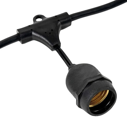 250FT-E26-Tivoli-Light-Stringer-w4-Drop-24-Spacing-Black-Wire-No-Bulbs-3