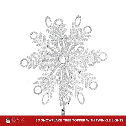 3D Snowflake Topper with Twinkle | 4FT