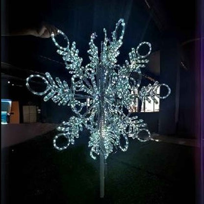 3D Snowflake Topper with Twinkle 4FT