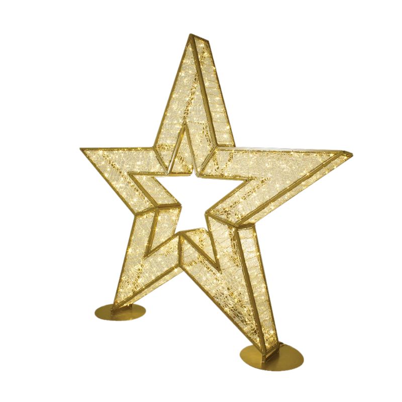 3D Star Warm White Twinkle Light - Lighted Display