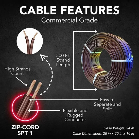 500FT-Brown-Zip-Cord-SPT-1-Cable-5