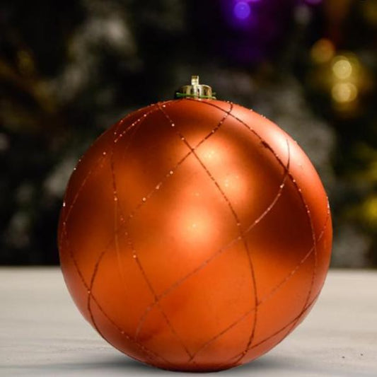 Copper Matte with Glitter Diamond - 200MM - Ornament