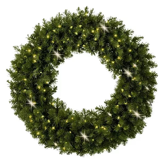 Double-Side-Large-Green-Wreath-with-Warm-White-Light-10ft-1