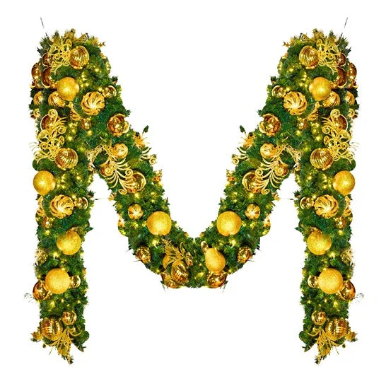 Green-Garland-Pre-Decorated-Gold-1