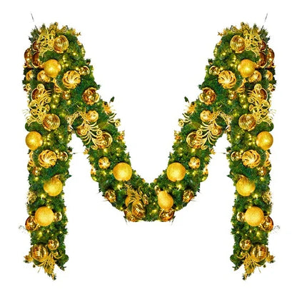 Green-Garland-Pre-Decorated-Gold-1