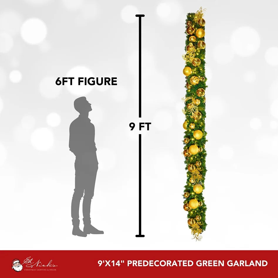 Green-Garland-Pre-Decorated-Gold-2