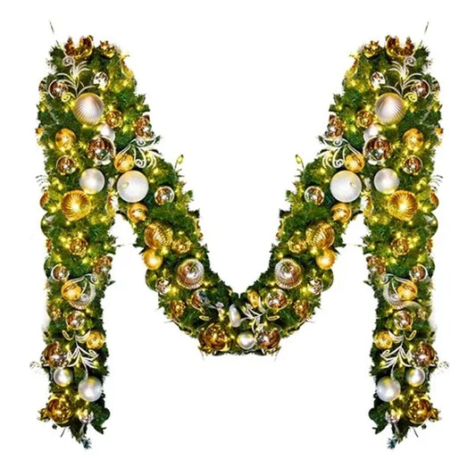 Green-Garland-Pre-Decorated-Gold-and-Silver-with-Warm-White-Lights-9X14-1