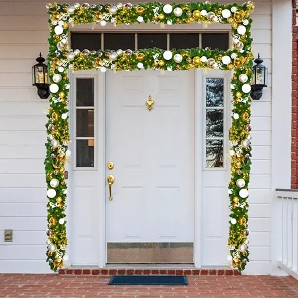 Green-Garland-Predecorated-Gold-Silver-and-White-with-Warm-White-Lights-9X14-5