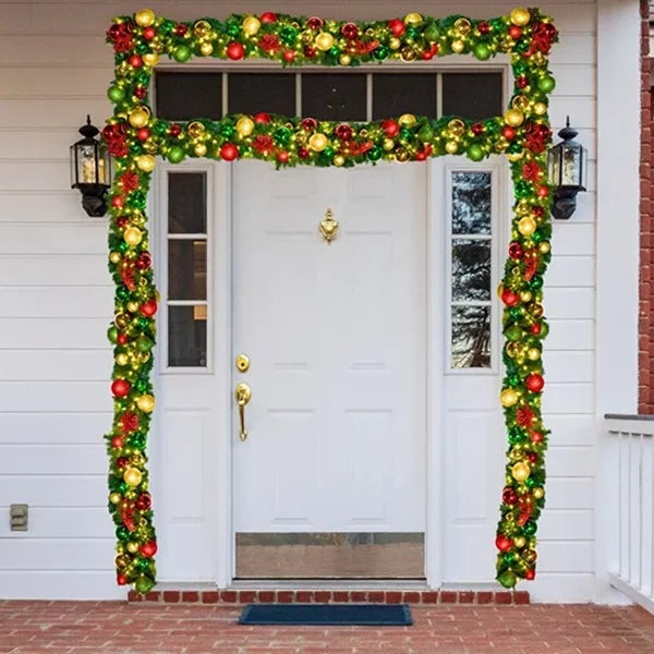 Green-Garland-Predecorated-Red-Green-Gold-with-Warm-White-Lights-9X14-5