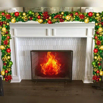 Green-Garland-Predecorated-Red-Green-Gold-with-Warm-White-Lights-9X14-6