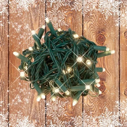 Green Wire 5MM TWINKLE 4:1 Warm White 6’’ Spacing