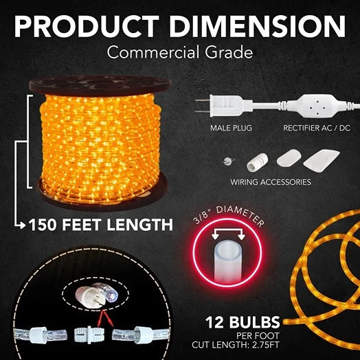 Orange-LED-Rope-Light-38-150FT-Roll-6