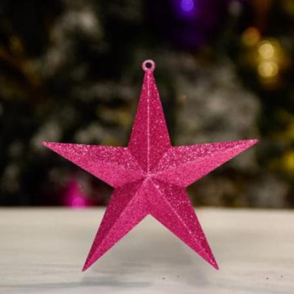 Pink Glitter Star - 150MM - Ornament