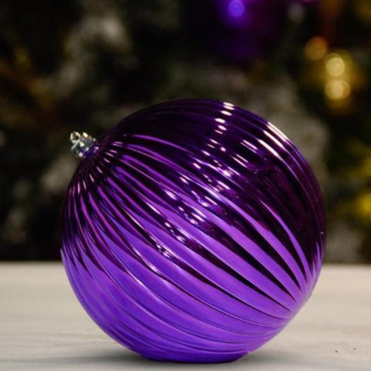 Purple Shiny Pumpkin Ball - 150MM- ORNAMENT