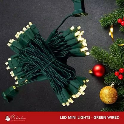 Warm-White-Strobe-Effect-5mm-LED-Mini-Lights-Green-Wire-6-Spacing-5