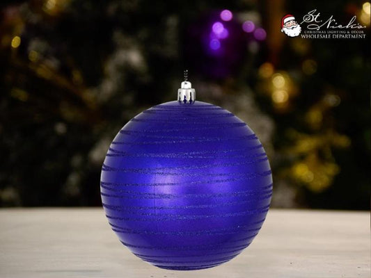 blue glitter tree ornament-150mm