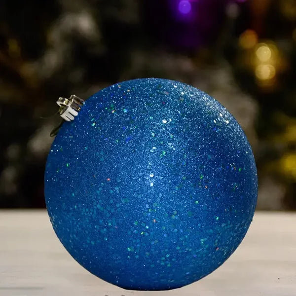 Blue Glitter with Sequin Ball - 100 - Ornament