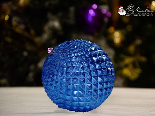 blue shiny durian ornament-150mm