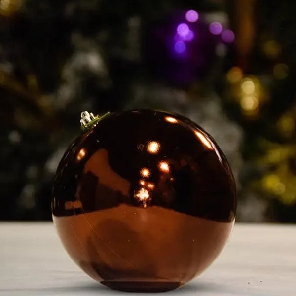 Brown Shiny Ball - 150MM - Ornament