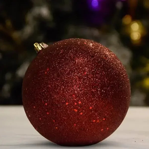 Burgandy Glitter Ball - 100MM - Ornament