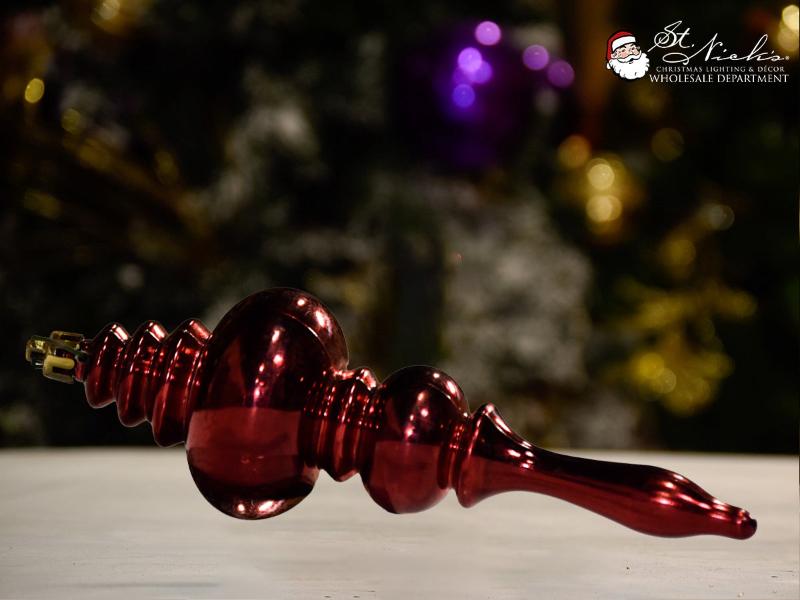 BURGUNDY SHINY CLASSIC FINIAL - Ornament