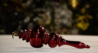 BURGUNDY SHINY CLASSIC FINIAL - Ornament