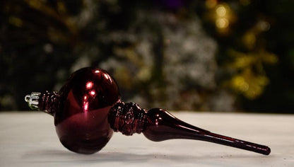 BURGUNDY SHINY CLASSIC FINIAL - 150MM - Ornament