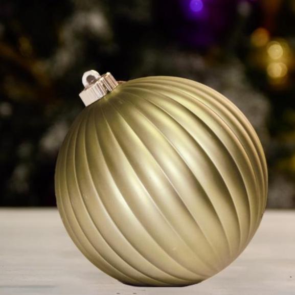 champagne matte pumpkin ornament-150mm