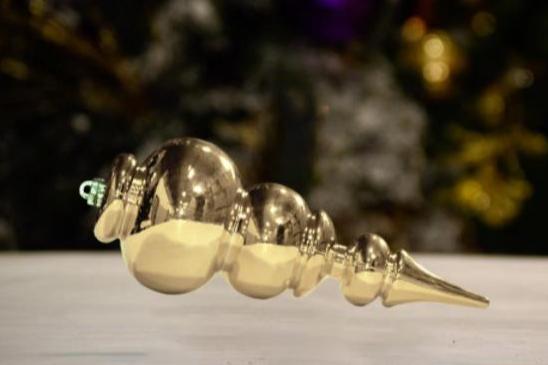 champagne shiny finials-ornaments