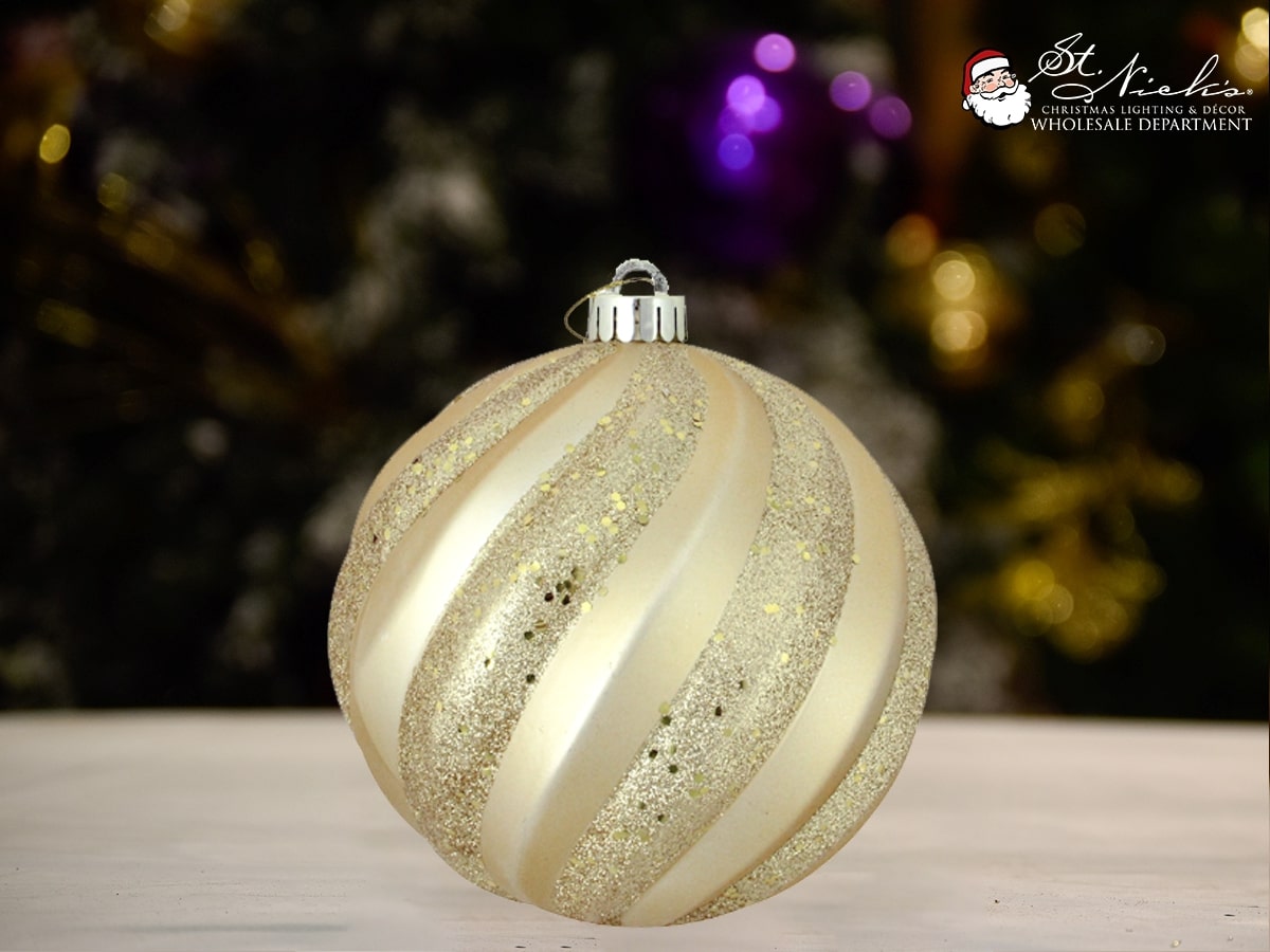 champagne-wave-shiny-with-glitter-sequin-christmas-tree-decor-ornament-150mm-st-nicks-CA