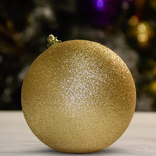 Gold Glitter Ball Ornament - 100MM