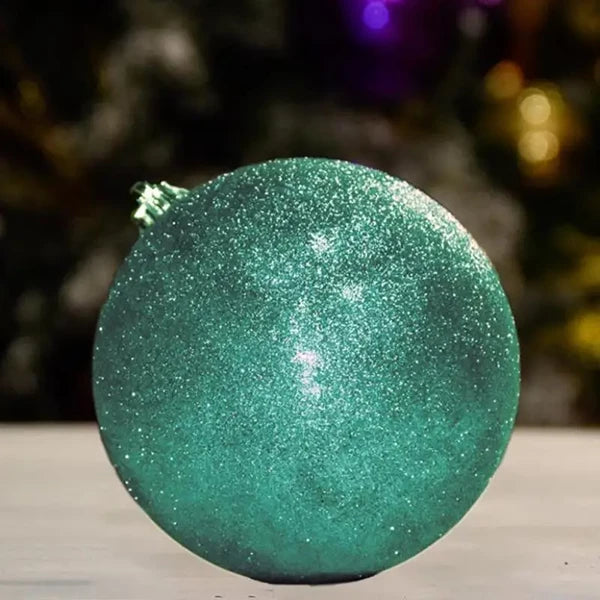 Green Aqua Glitter Ball - 120MM / Ornament