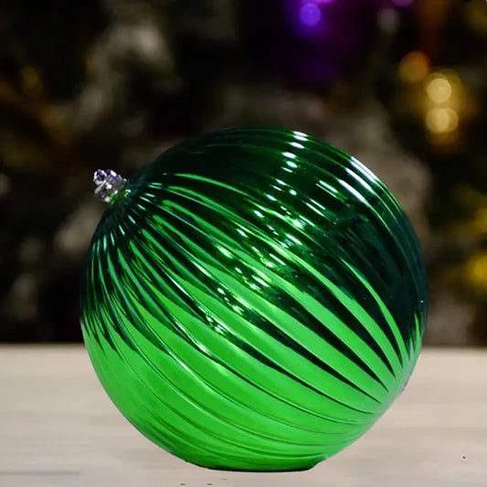 Green Shiny Pumpkin - 150MM - Ornament