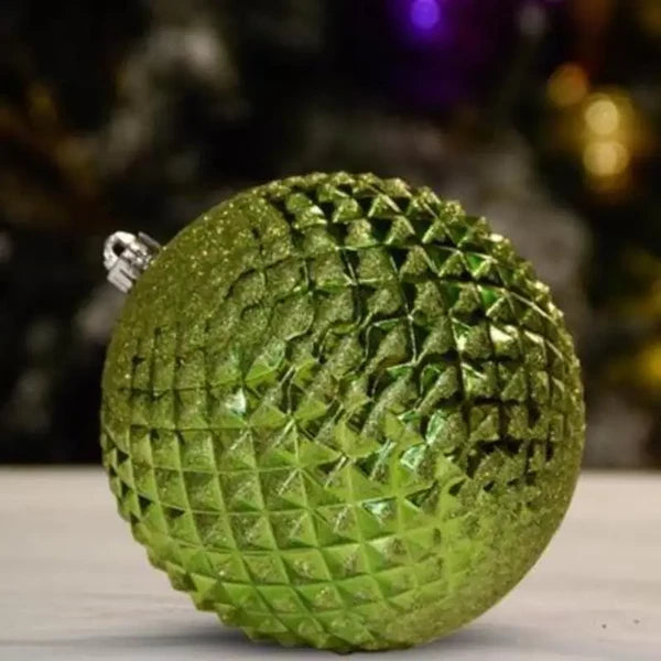 Green Shiny with Glitter Durian - 150MM - Ornament