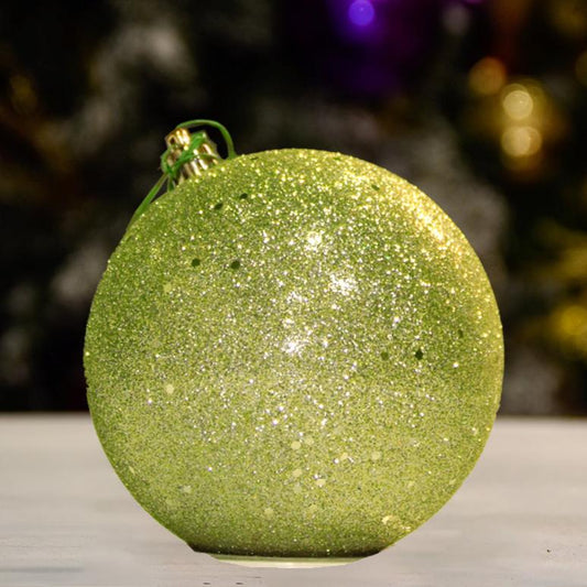 Moss Green Glitter with Sequin Ball - 150MM - Ornament