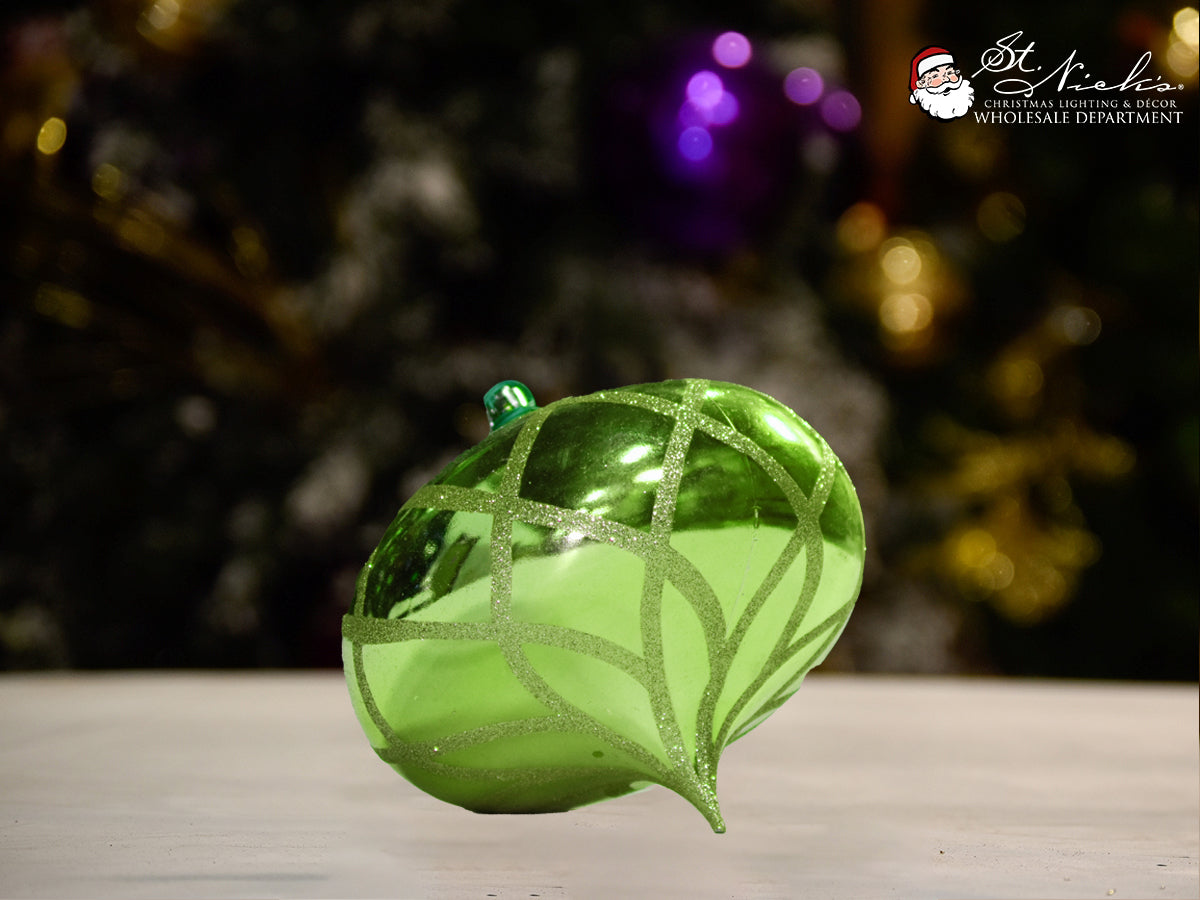 moss-green-shiny-with-glitter-flower-onion-christmas-tree-decor-ornament-st-nicks-CA
