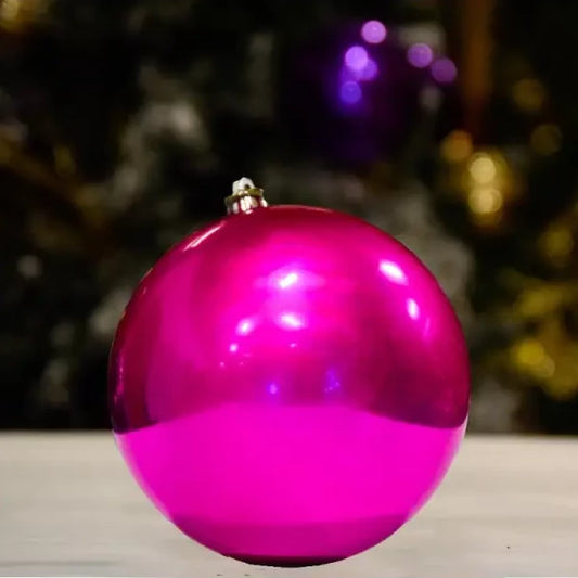 Pink Shiny Ball - 100MM / Ornament