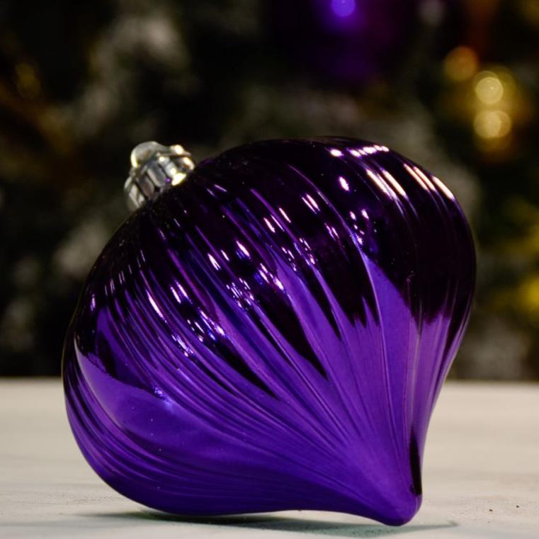 Purple Shiny Pumpkin Onion - 150MM - Ornament