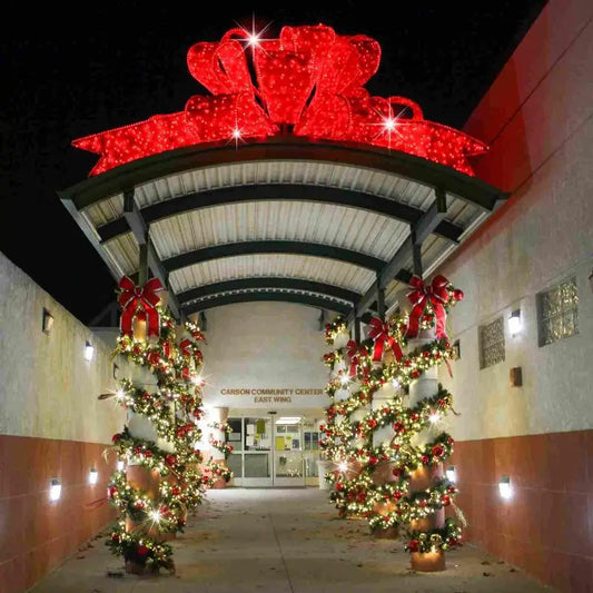 Red Lighted Structured Bow - Display