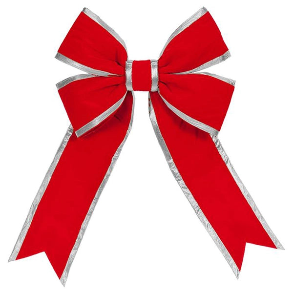 red-nylon-bow-with-silver-lining-24-non-lighted-display-271