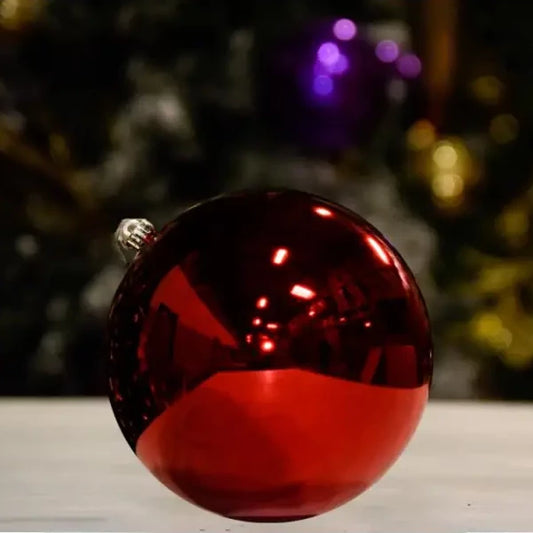 RED SHINY BALL - 80MM - Ornament