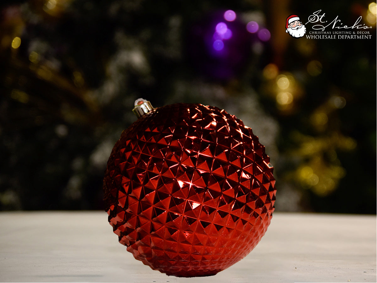 red-shiny-durian-christmas-tree-decor-ornament-st-nicks-CA