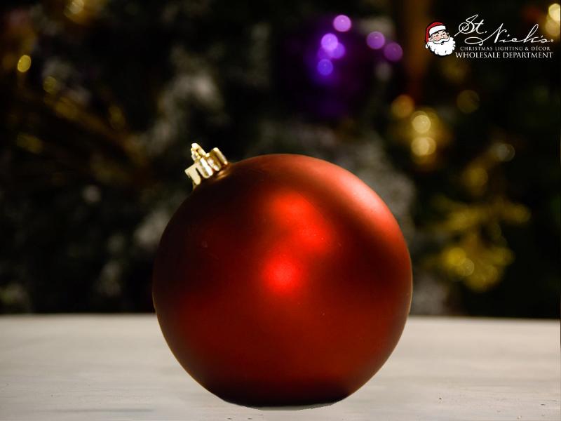 RED SHINY GLOSS BALL - 150MM - Ornament