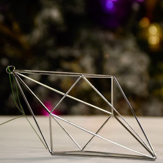 Silver Geometric- 150MM  - Ornament